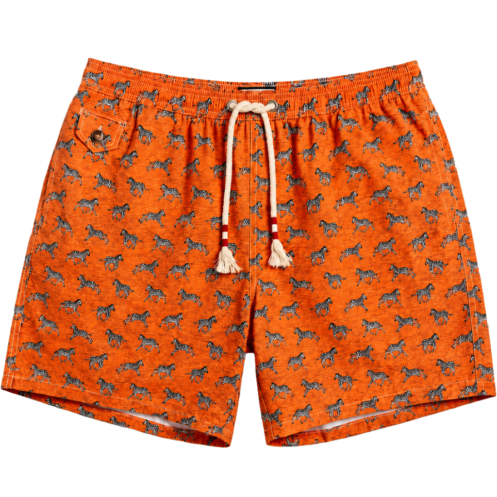 MC2 Saint Barth Costume zebra arancione