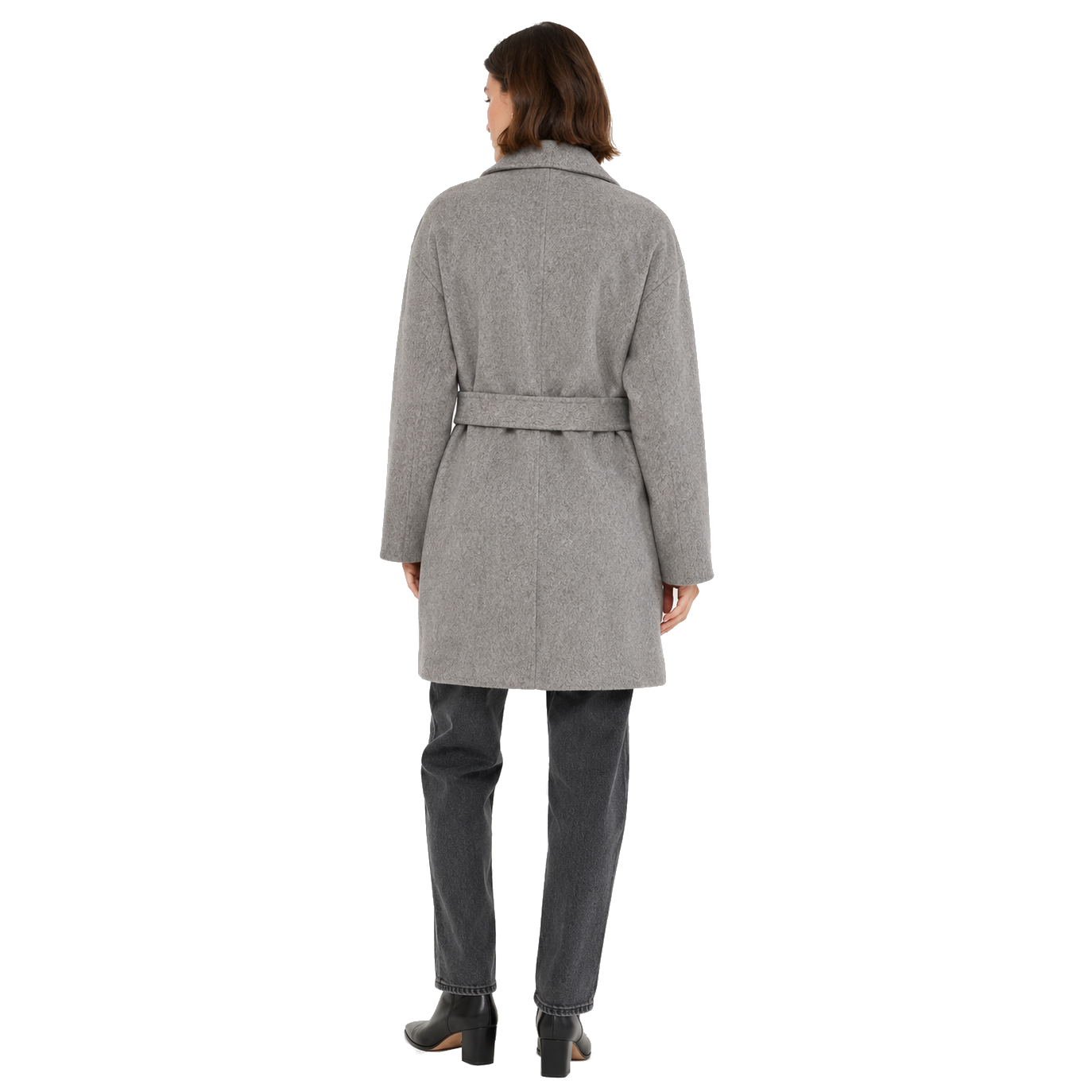 Cappotto lana con cintura