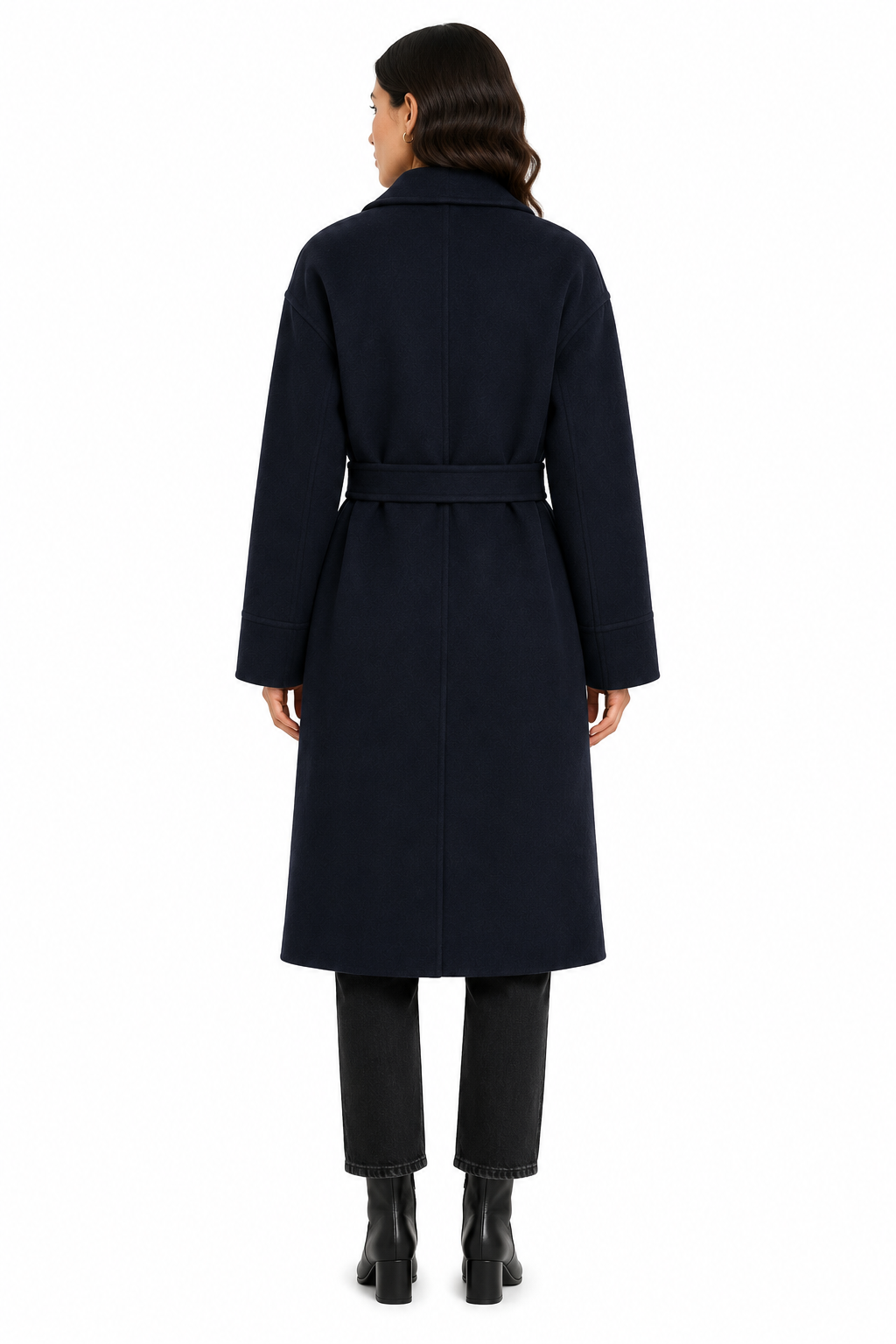 Cappotto lana con cintura