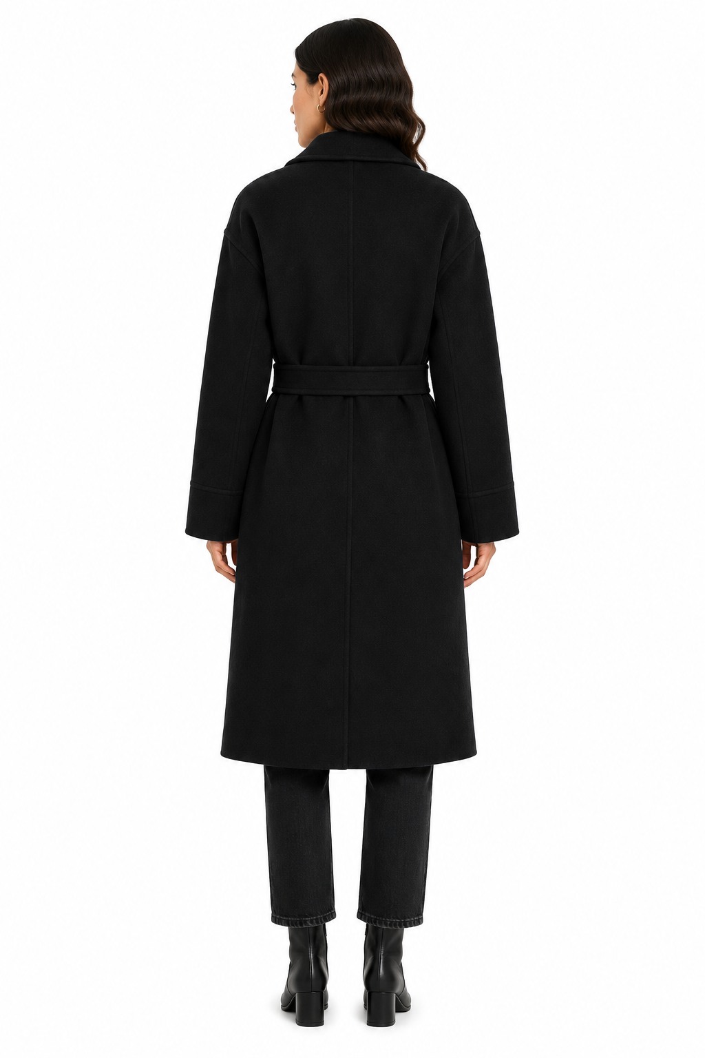 Cappotto lana con cintura