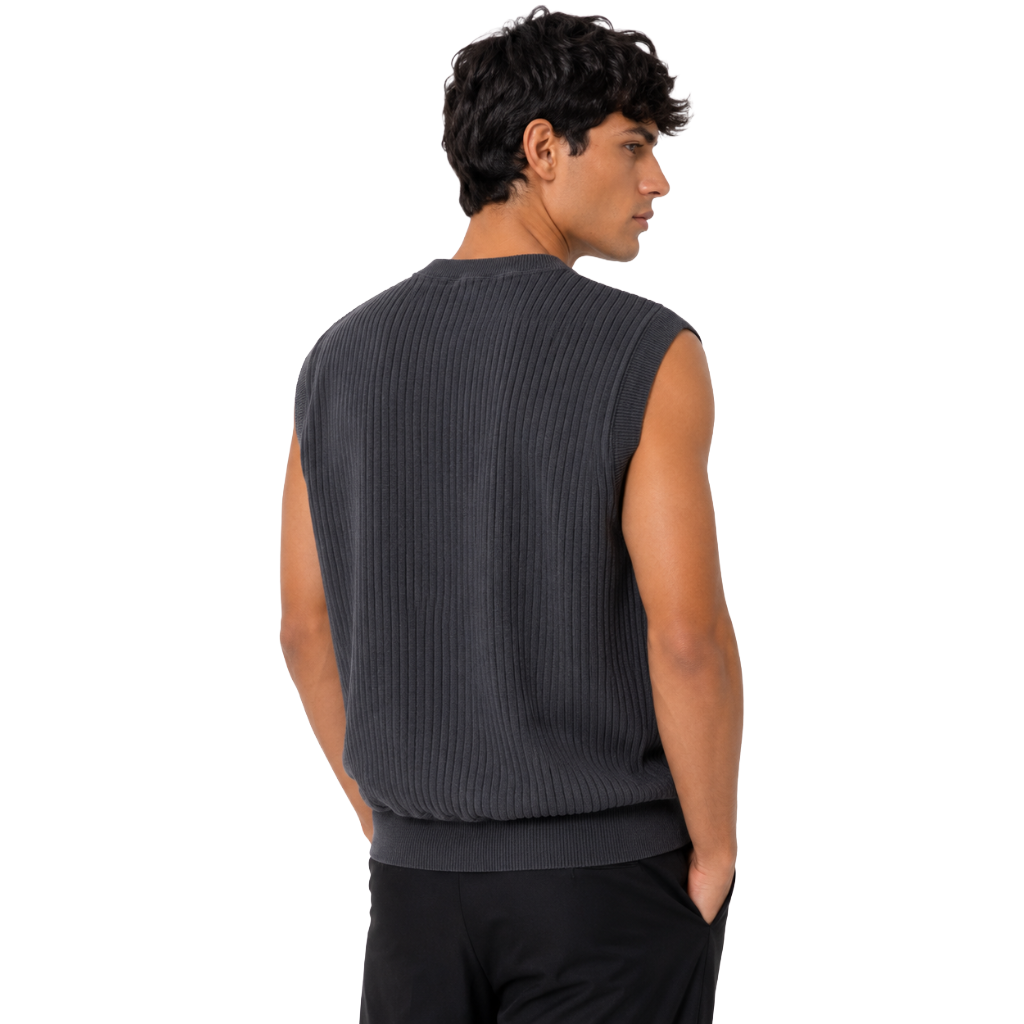 Gilet a coste blu