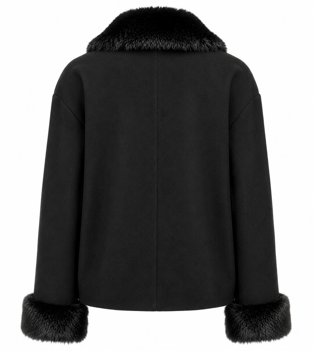 Cappotto corto pelliccia nero