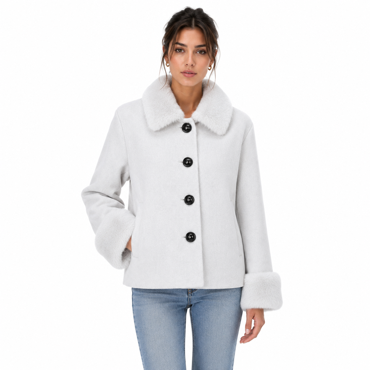 Cappotto corto pelliccia ice