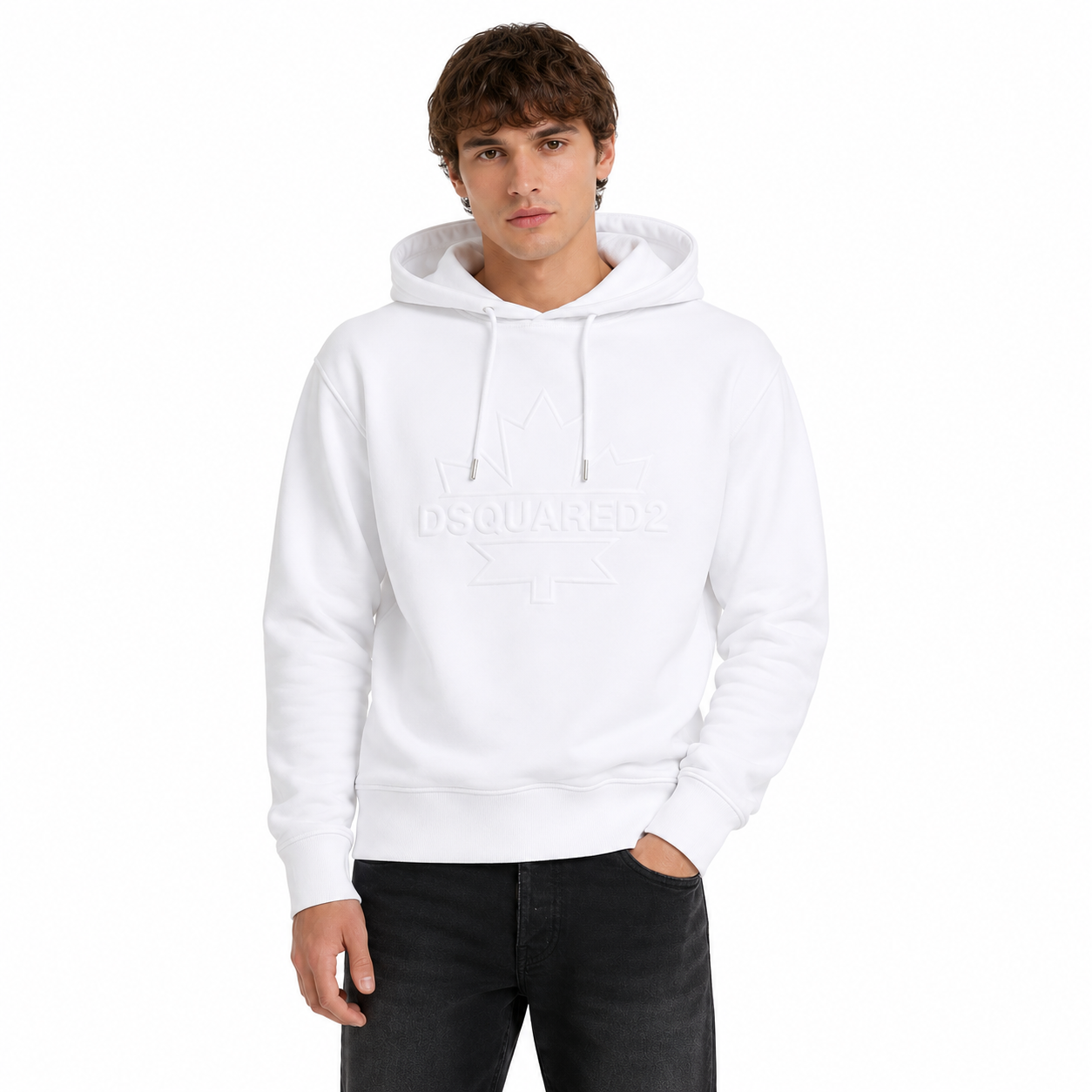 Dsquared2 Felpa con logo in rilievo