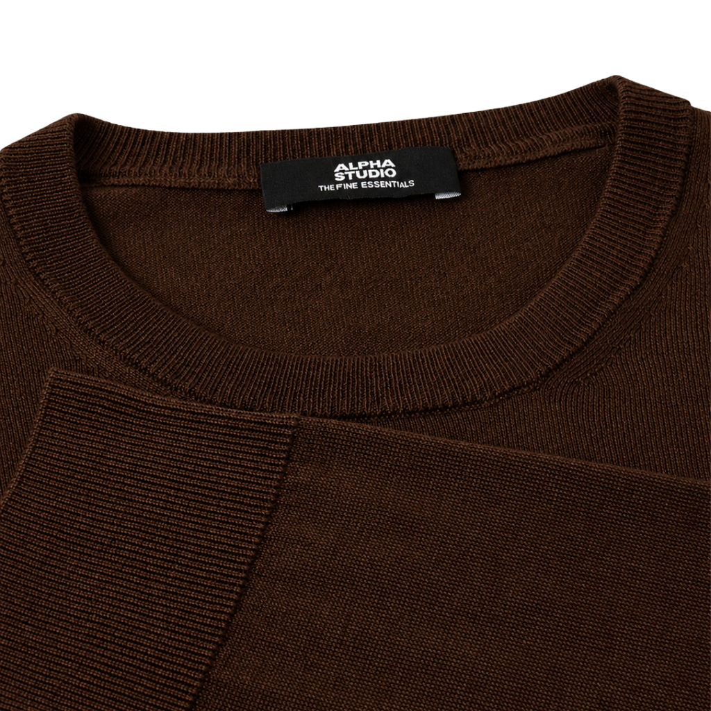 Maglia girocollo seta e cashmere
