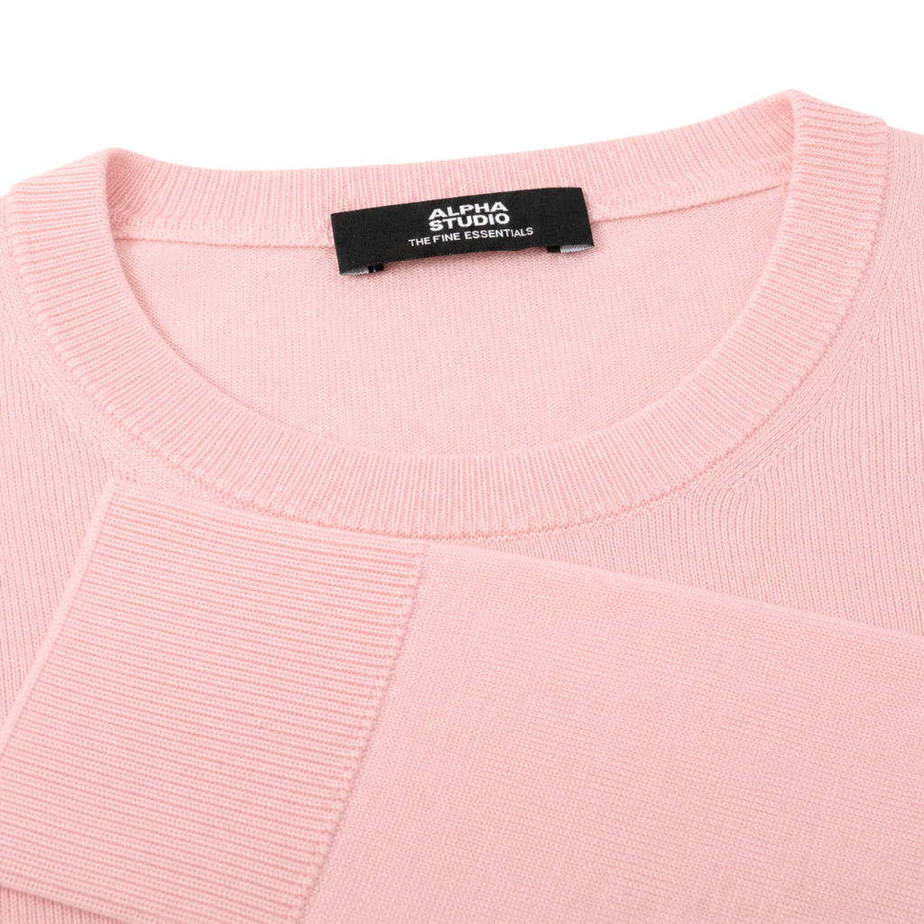 Maglia girocollo seta e cashmere