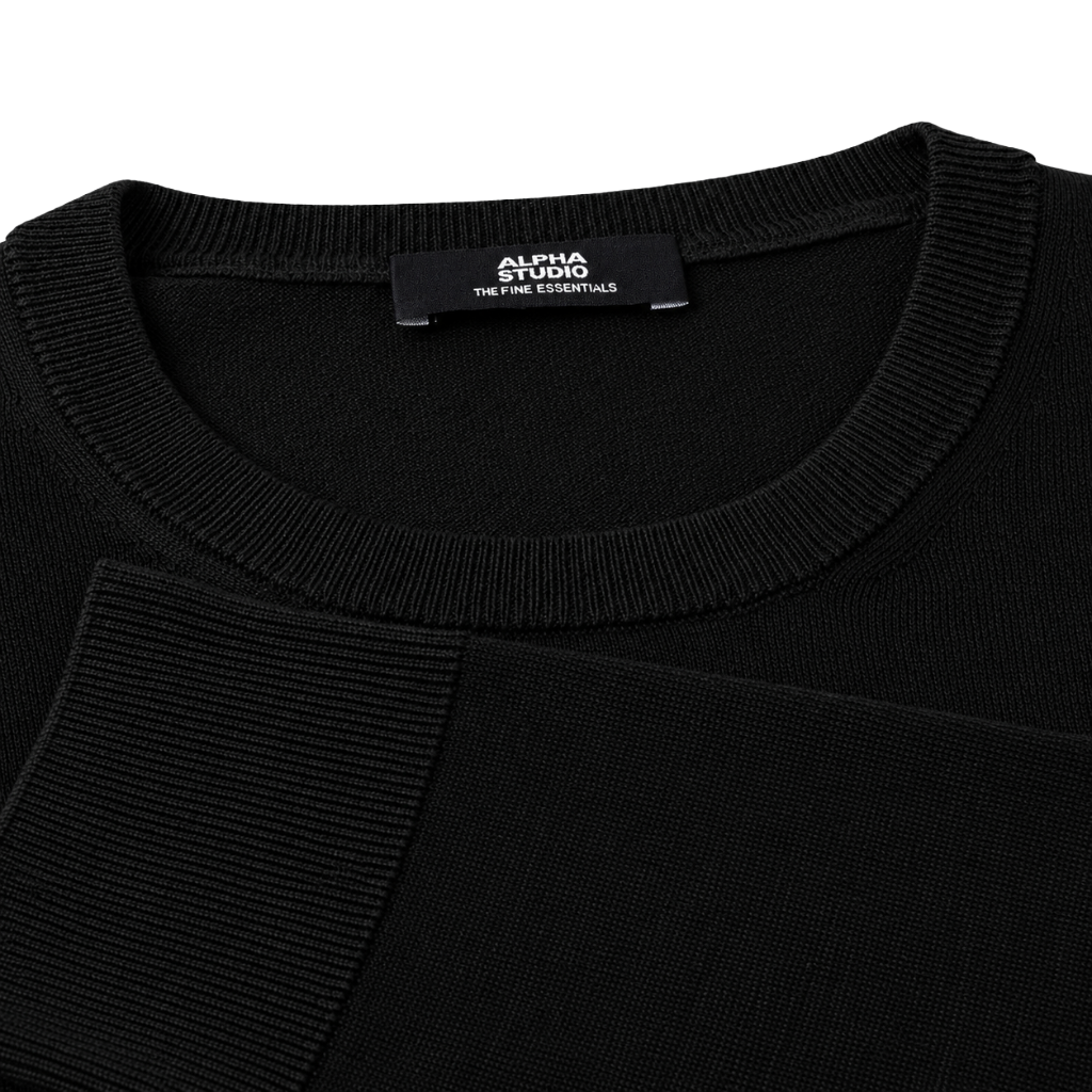 Maglia girocollo seta e cashmere