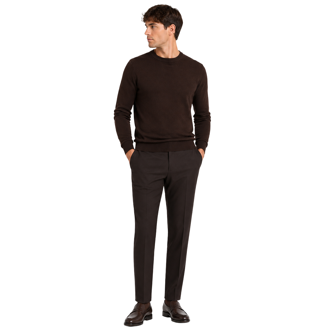 Maglia girocollo lana merino