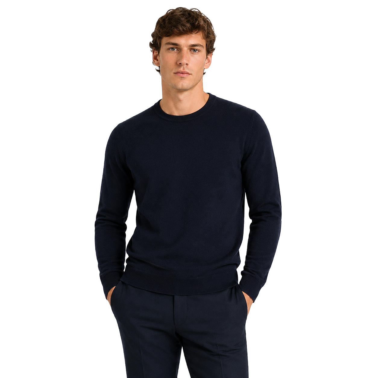 Maglia girocollo lana merino