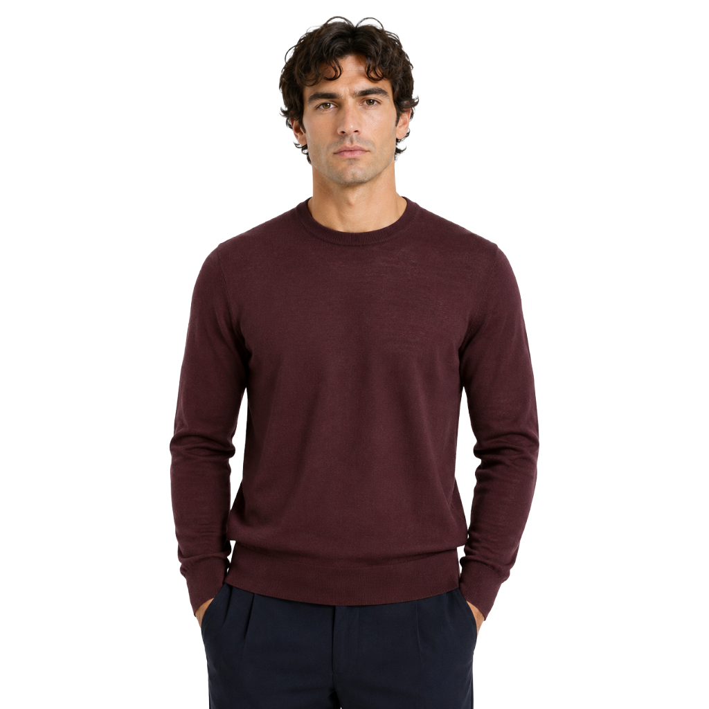 Maglia girocollo m/l merinos