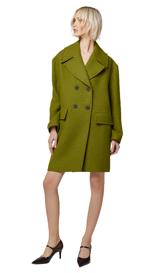 Cappotto doppiopetto corto lana