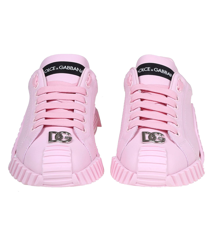 Sneakers vitello nappato rosa