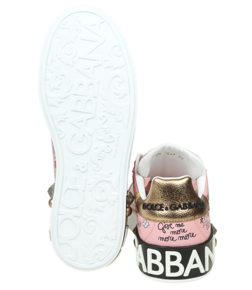 Sneaker bassa graffiti rosa